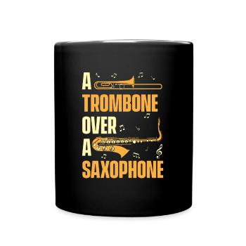 Posaune - Tasse einfarbig - Schwarz - Vorne
