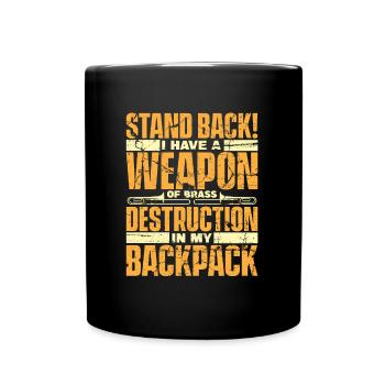 Posaune - Tasse einfarbig - Schwarz - Vorne