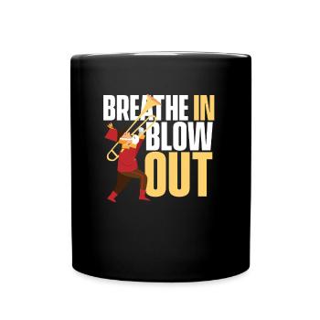 Posaune - Tasse einfarbig - Schwarz - Vorne