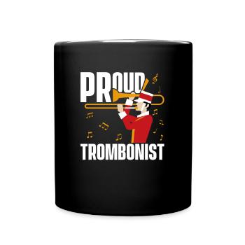 Posaune - Tasse einfarbig - Schwarz - Vorne