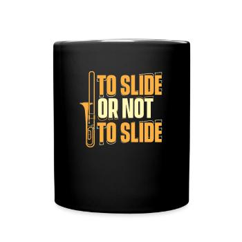 Posaune - Tasse einfarbig - Schwarz - Vorne