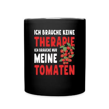 Tomatengärtner Tomatenzucht Tomatenpflanzen - Tasse einfarbig - Schwarz - Vorne