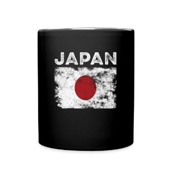 Drapeau japonais en détresse - Drapeau japonais - Mug uni - noir - Devant