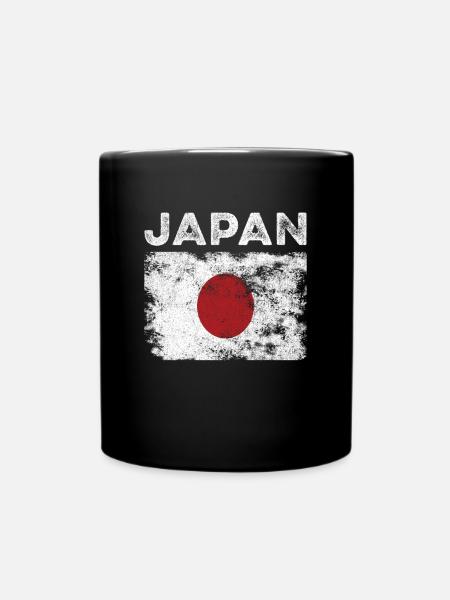 Drapeau japonais en détresse - Drapeau japonais - Mug uni - noir