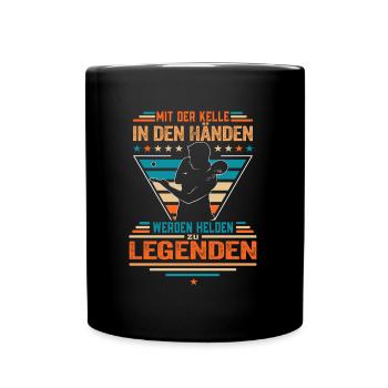 Tischtennis - Tischtennisspieler Ping pong Spruch - Tasse einfarbig - Schwarz - Vorne