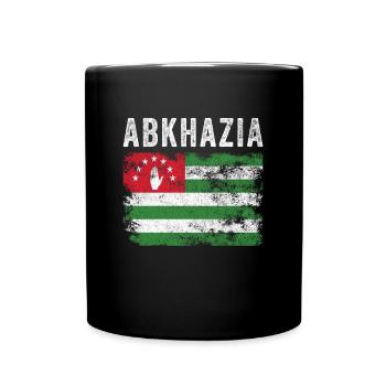 Abkhazia Flag Distressed - Abkhaz Flag - Full Colour Mug - black - Front