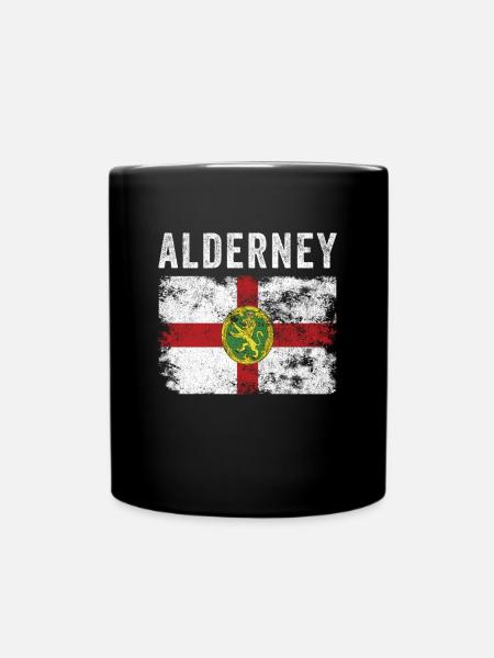 Drapeau d’Aurigny en détresse - Drapeau ridunien - Mug uni - noir