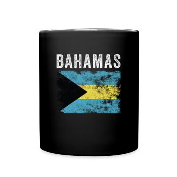 Bahamas Flag Distressed - Bahamian Flag - Full Colour Mug - black - Front