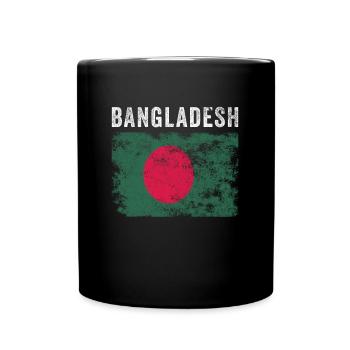 Bangladesh Flag Vintage Bangladeshi Flag - Full Colour Mug - black - Front