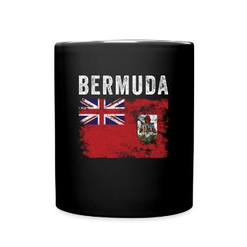 Bermuda Flag Distressed - Bermudische Flagge - Tasse einfarbig - Schwarz - Vorne