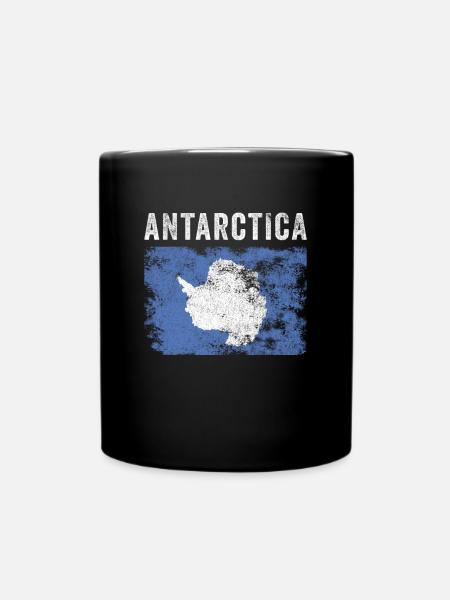Antarctica Flag Vintage - Antarctic Flag - Full Colour Mug - black