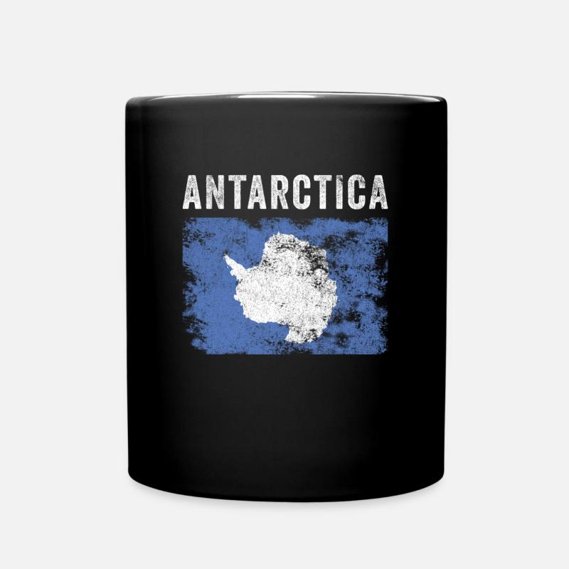 Antarktis-Flagge Vintage - Flagge der Antarktis - Tasse einfarbig - Schwarz