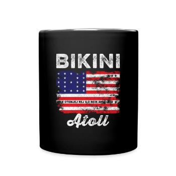 Bikini Atoll Flagge Distressed Bikini Flagge - Tasse einfarbig - Schwarz - Vorne