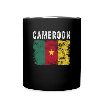 Cameroon Flag Vintage - Cameroonian Flag - Full Colour Mug - black - Front