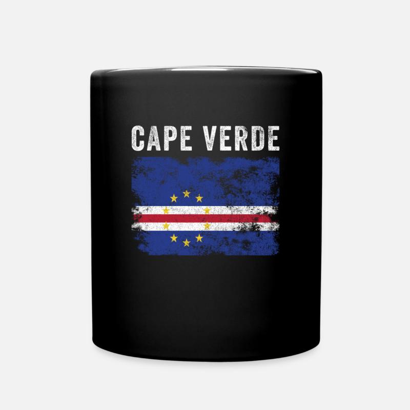 Kapverdische Flagge Distressed - Tasse einfarbig - Schwarz