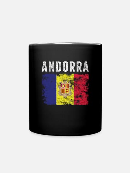 Drapeau d’Andorre en détresse - Drapeau andorran - Mug uni - noir