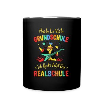 Grundschule 5. Klasse Realschule Abschluss - Tasse einfarbig - Schwarz - Vorne