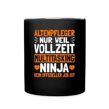 Altenpflege Altenpfleger Pflegekraft - Tasse einfarbig - Schwarz - Vorne
