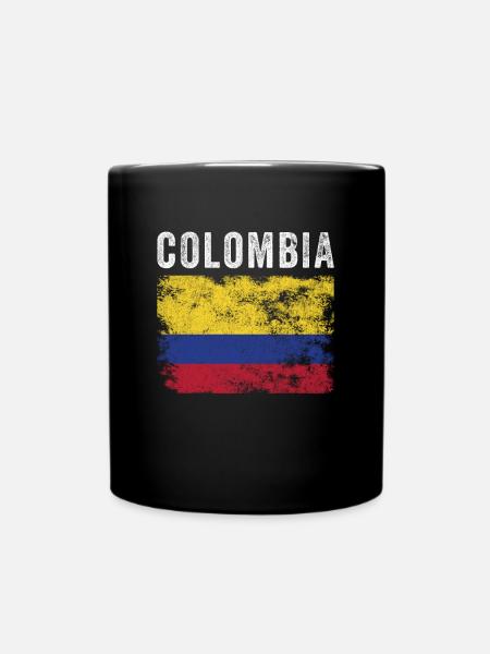 Drapeau de la Colombie Drapeau colombien en détresse - Mug uni - noir