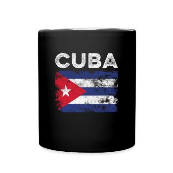 Drapeau cubain en détresse - Drapeau cubain - Mug uni - noir - Devant