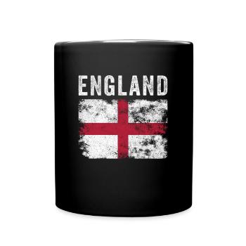 England Flag Distressed - English Flag - Full Colour Mug - black - Front