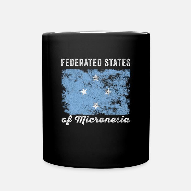 Drapeau des États fédérés de Micronésie - Mug uni - noir