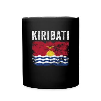 Kiribati Flagge Distressed I Kiribati Flagge - Tasse einfarbig - Schwarz - Vorne