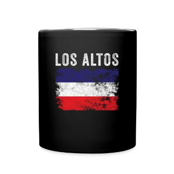 Los Altos Drapeau en détresse Los Altos Drapeau - Mug uni - noir - Devant