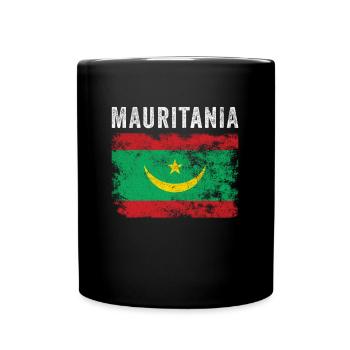 Mauritania Flag Vintage Mauritanian Flag - Full Colour Mug - black - Front