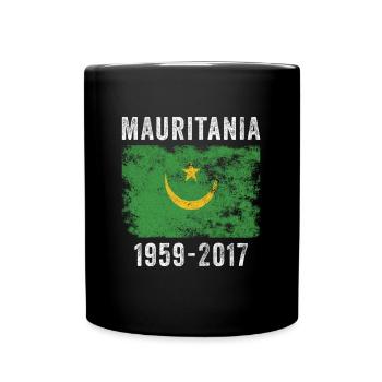 Mauritanie 1959-2017 Drapeau en détresse - Mug uni - noir - Devant