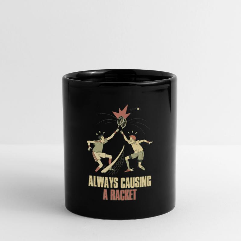 Always Causing A Racket Tennis Gift Full Colour Mug