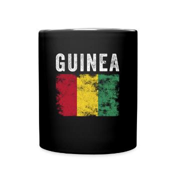 Drapeau guinéen en détresse - Drapeau guinéen - Mug uni - noir - Devant