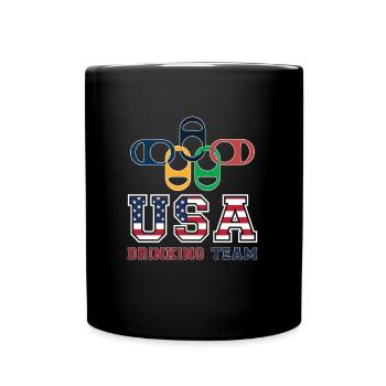 American 4. Juli Usa-trinkteam - Tasse einfarbig - Schwarz - Vorne
