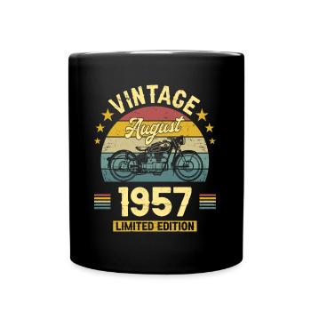 Vintage Août 1957 65 Ans Anniversaire - Mug uni - noir - Devant