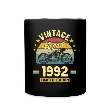 Vintage Août 1992 30 Ans Anniversaire - Mug uni - noir - Devant