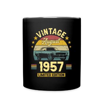 Vintage Août 1957 65 Ans Anniversaire - Mug uni - noir - Devant