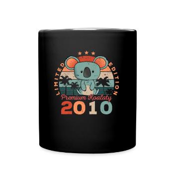 Year of birth 2010 Birthday Koala Koala Bear - Full Colour Mug - black - Front