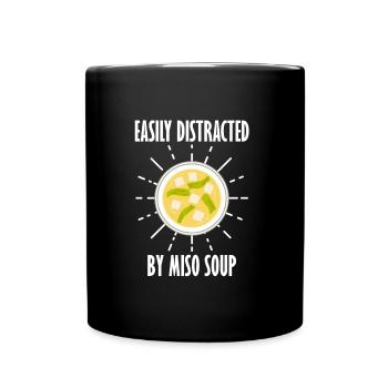 Japanese Food Chef Miso Soup Ramen Noodles - Full Colour Mug - black - Front