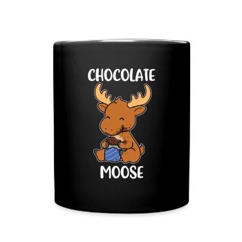 Chocolate Moose Moose Gift - Full Colour Mug - black - Front