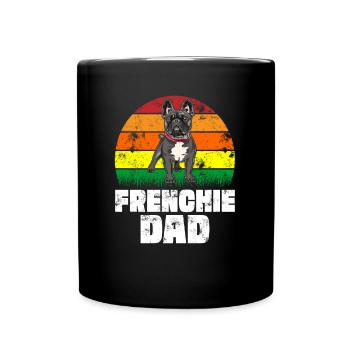 Frenchie Dad - Tasse einfarbig - Schwarz - Vorne