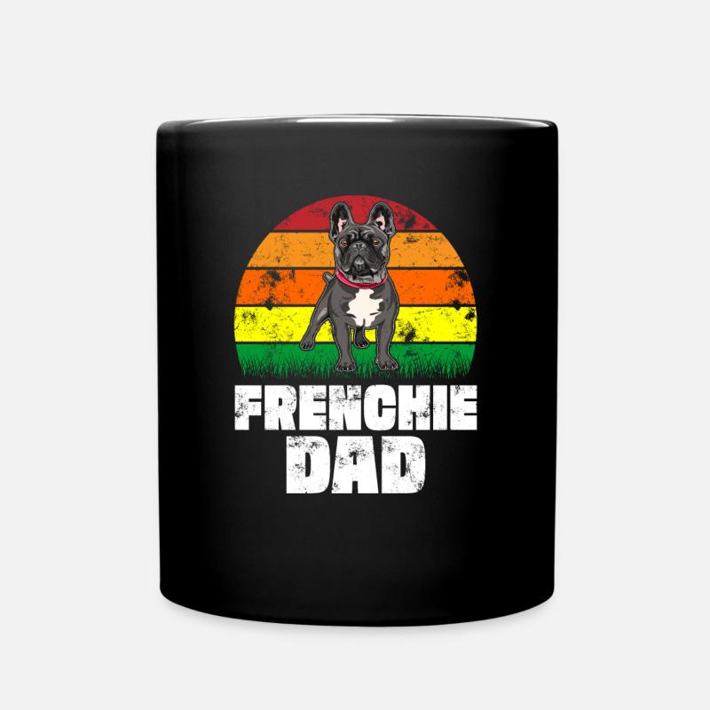 Frenchie Dad - Tasse einfarbig - Schwarz