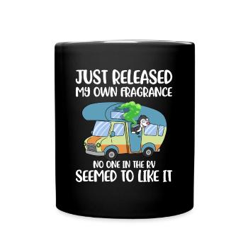Just Released My Own Fragrance Wohnmobil Geschenk - Tasse einfarbig - Schwarz - Vorne