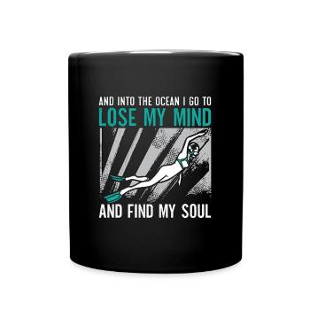 Cadeau d’apnée - Mug uni - noir - Devant