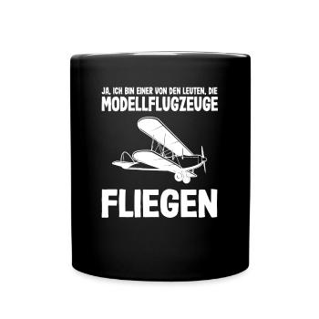 Modellflieger Rc Modellflugzeug Modellfliegen - Tasse einfarbig - Schwarz - Vorne