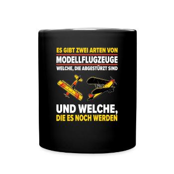 Modellflieger Rc Modellflugzeug Modellfliegen - Tasse einfarbig - Schwarz - Vorne