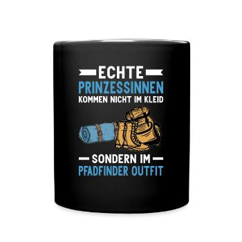 Pfadfinder Scout Pfadfinderin Camping - Tasse einfarbig - Schwarz - Vorne