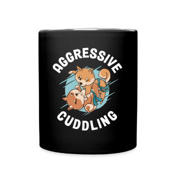 Aggressive Cuddling Jiu Jitsu Geschenk - Tasse einfarbig - Schwarz - Vorne