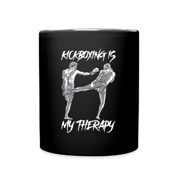 Le kickboxing est mon cadeau de thérapie Kickboxing - Mug uni - noir - Devant