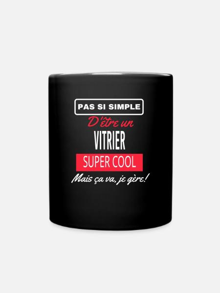 pas si simple VITRIER - Mug uni - noir