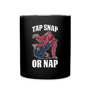 Tap Snap Or Nap Jiu Jitsu Gift - Full Colour Mug - black - Front
